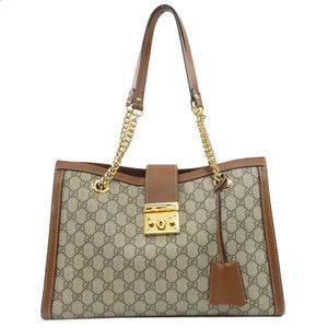 Gucci Padlock GG Tote Bag Brown